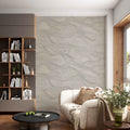 Neutral Gray Coastal Wave Wallpaper  Line Wall Mural YDT-04050