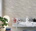 Neutral Gray Coastal Wave Wallpaper  Line Wall Mural YDT-04050