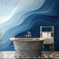 Ocean Blue Wallpaper  Coastal Wave Wall Mural YM-02572