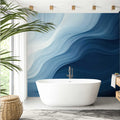 Ocean Blue Wallpaper  Coastal Wave Wall Mural YM-02572
