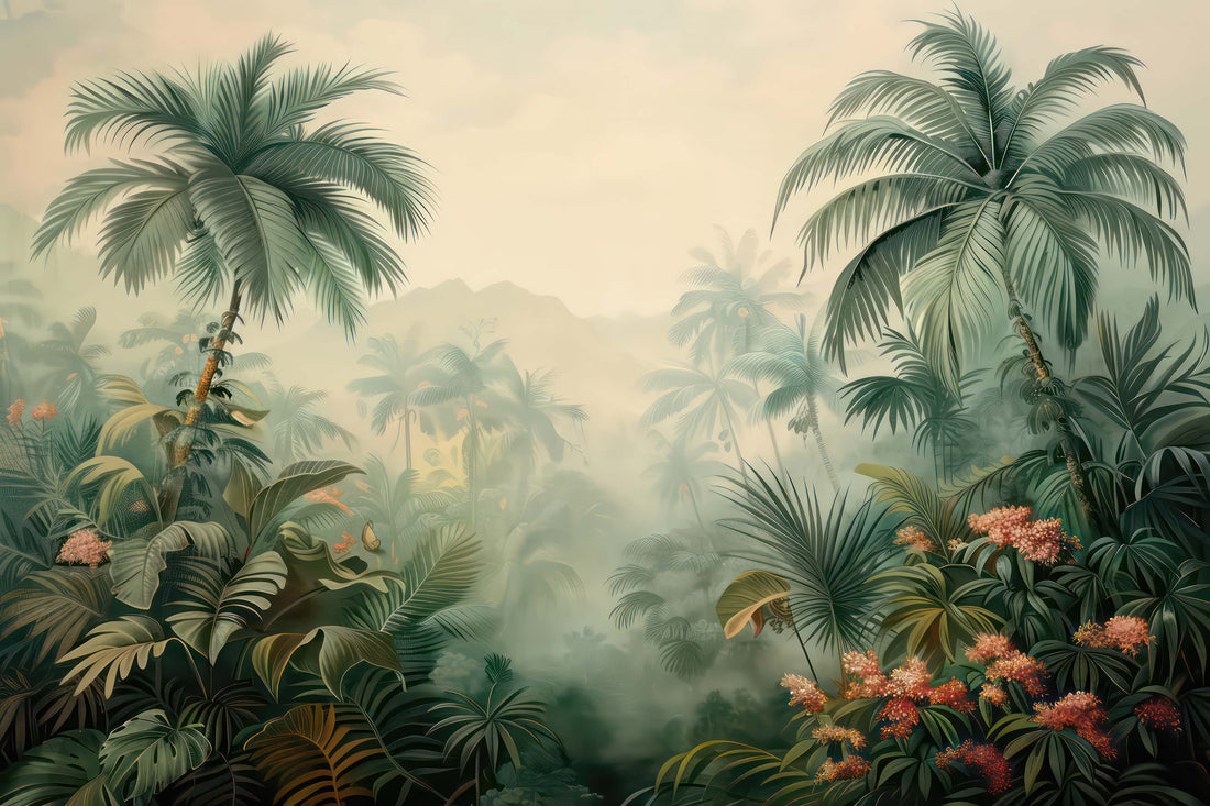 Palm Leaf Wall Mural  Tropical Wallpaper YD-02549 (2)