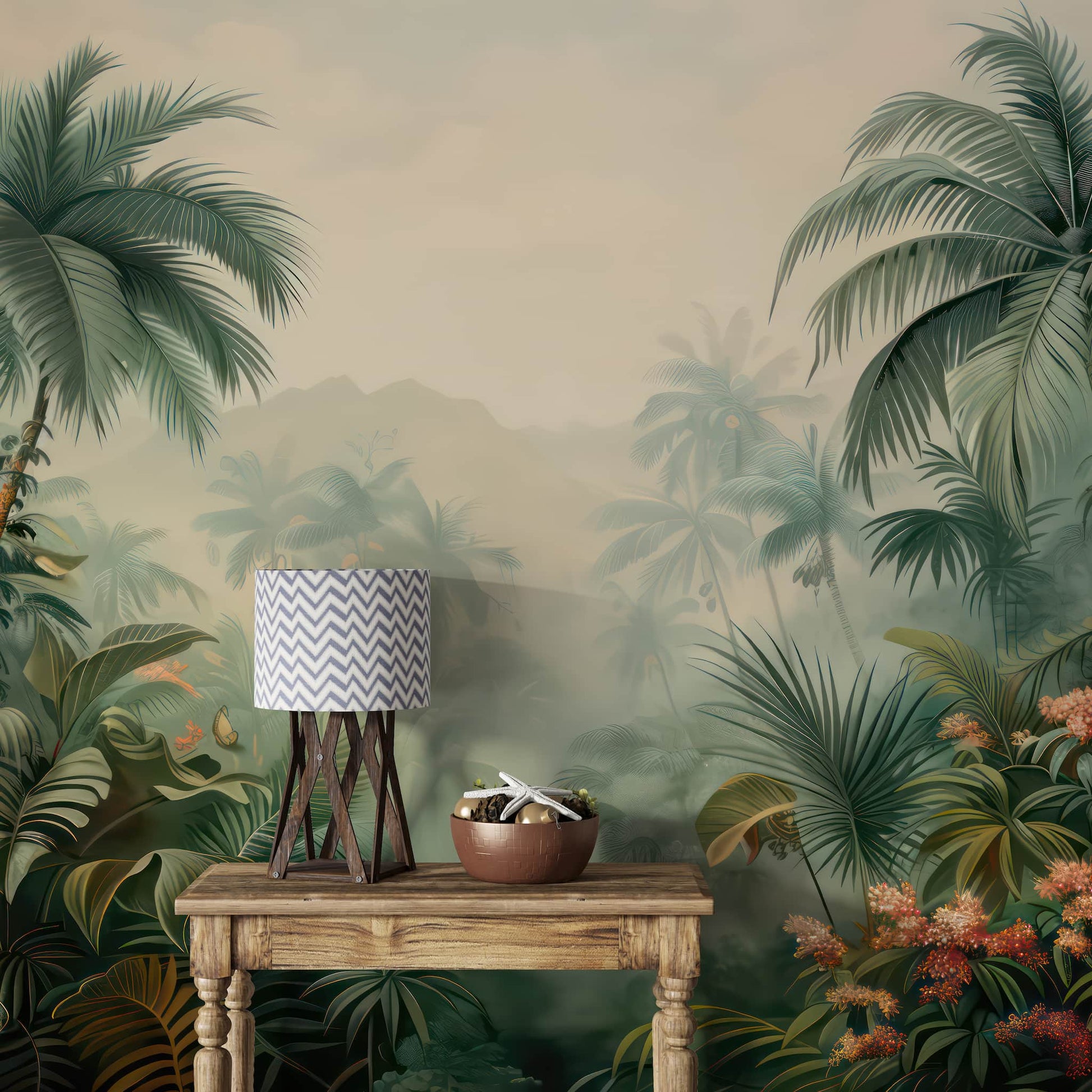 Palm Leaf Wall Mural  Tropical Wallpaper YD-02549 (2)