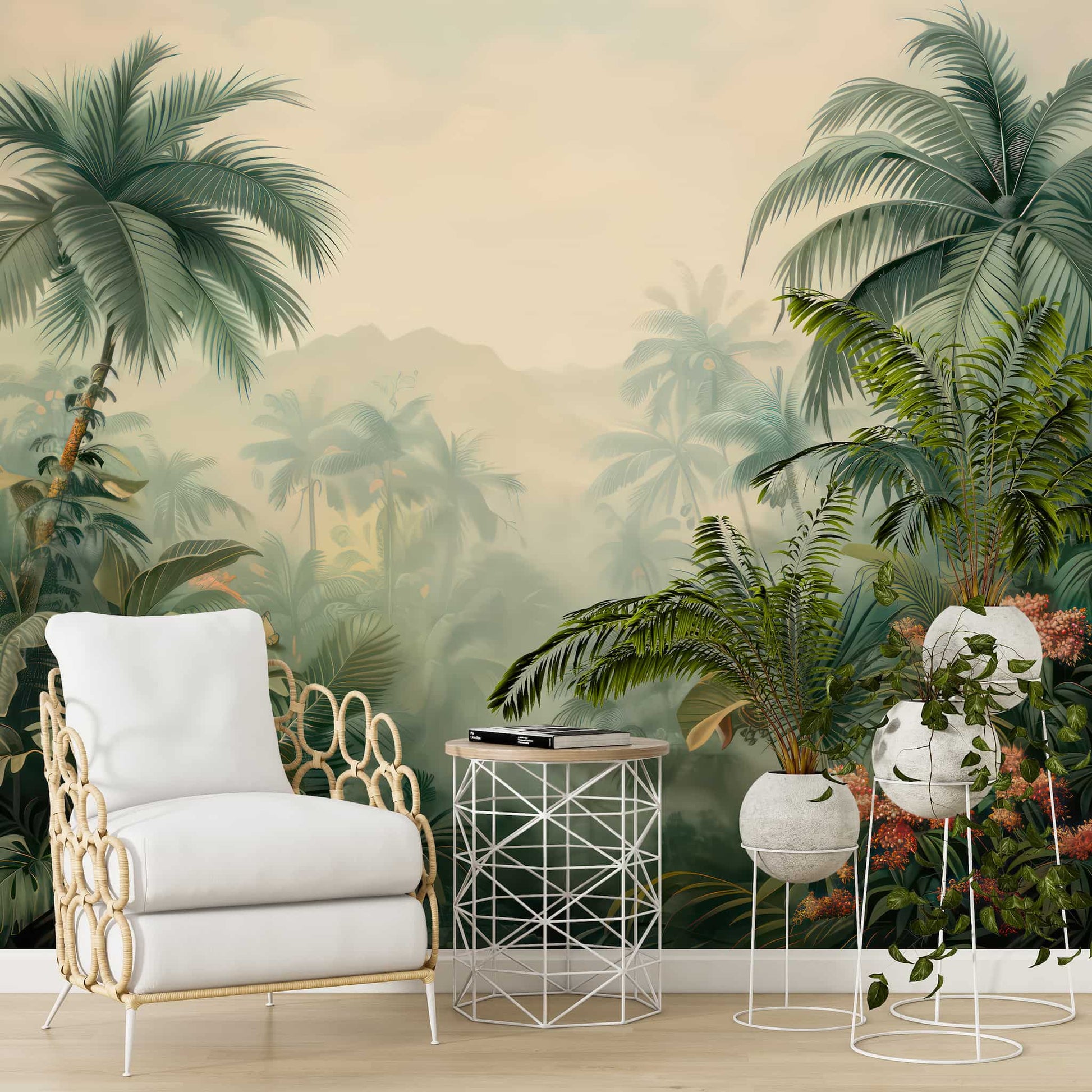 Palm Leaf Wall Mural  Tropical Wallpaper YD-02549 (2)
