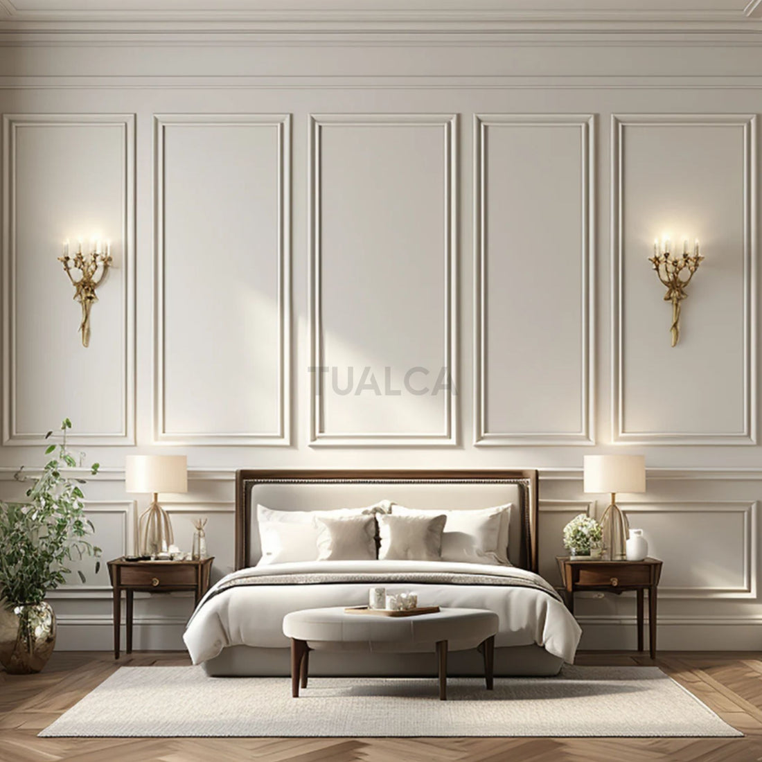 Pre-Cut 4 cm Mouldings Kit, White Wall Panel Ready Assemble Covering CST-052 trim molding