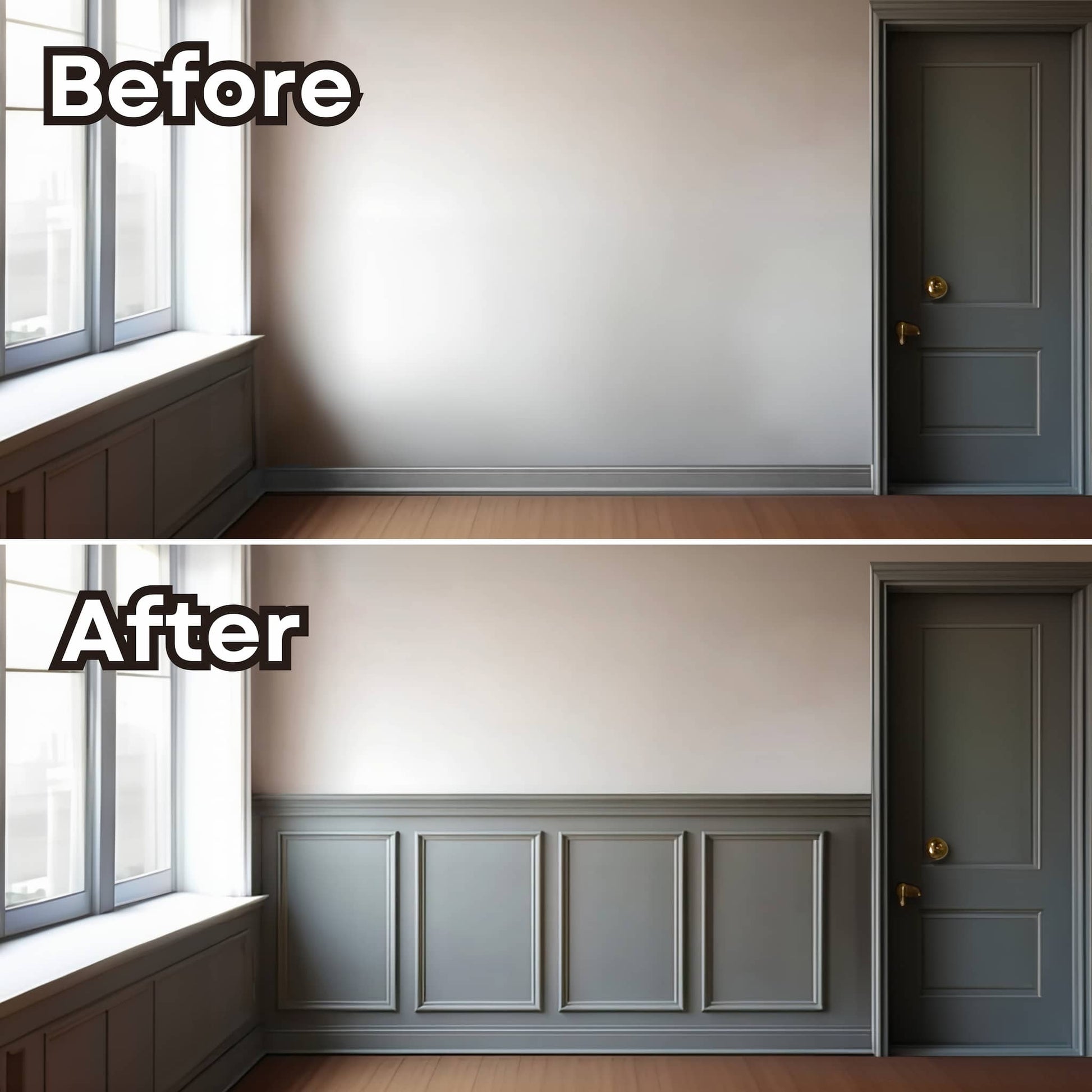 Pre-Cut Self Adhesive Frame Set  Peel and Stick Wall Molding Kit CST-003
