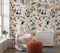 Rainbow Terrazzo Wallpaper  Colorful Kitchen Wall Mural YDT-02536