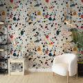 Rainbow Terrazzo Wallpaper  Colorful Kitchen Wall Mural YDT-02536