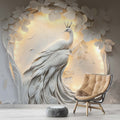 Relief Peacock Wallpaper | 3D Embossed Wallpaper YF-02477