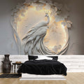 Relief Peacock Wallpaper | 3D Embossed Wallpaper YF-02477