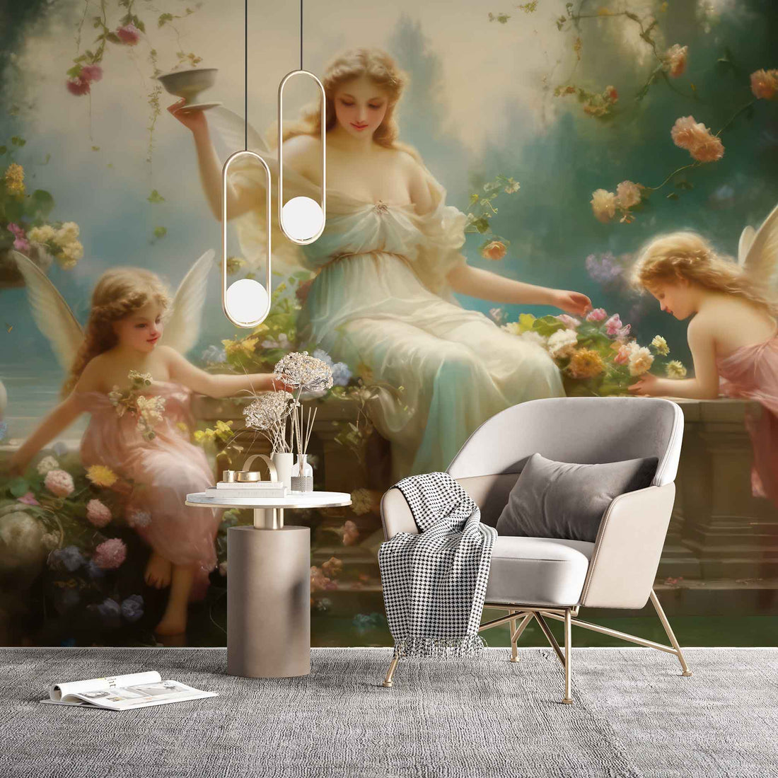 Renaissance Angels Wallpaper | Classic Angelic Wall Mural