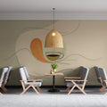 Retro Cafe Wallpaper, Vintage Cafe Wall Art Deco Wallpaper YC-05070