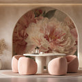Romantic Pink Peony Wallpaper Botanical Floral Wall Mural for Elegant Interiors YF-06038