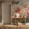 Romantic Pink Peony Wallpaper Botanical Floral Wall Mural for Elegant Interiors YF-06038