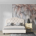 Rose Beige Feather Wallpaper | Elegant Feather Design for Modern Interiors YD-02409