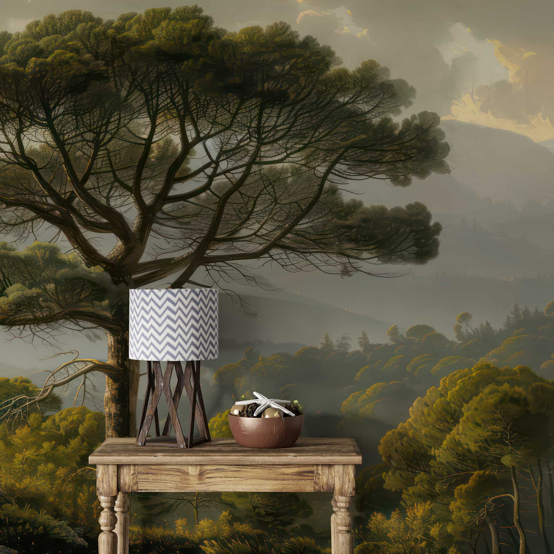 Rural Painting Wallpaper, Historical Scenic Wall Mural Art YD-02552