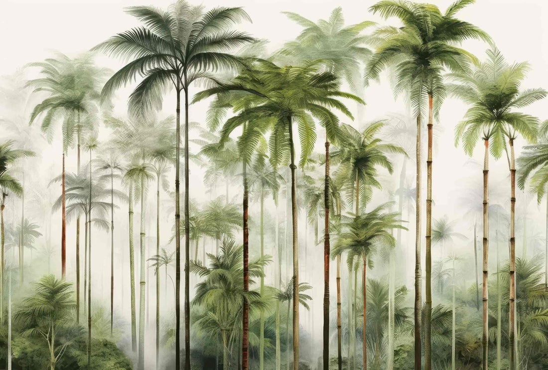 Scenic Palm Trees Wallpaper Tropical  Landscape Mural YD-02405