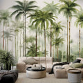 Scenic Palm Trees Wallpaper Tropical  Landscape Mural YD-02405