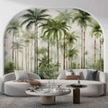 Scenic Palm Trees Wallpaper Tropical  Landscape Mural YD-02405