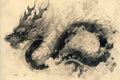 Sketch Dragon Wallpaper | Chinese Dragon Wallpaper YCO-03008