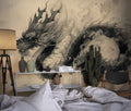 Sketch Dragon Wallpaper | Chinese Dragon Wallpaper YCO-03008
