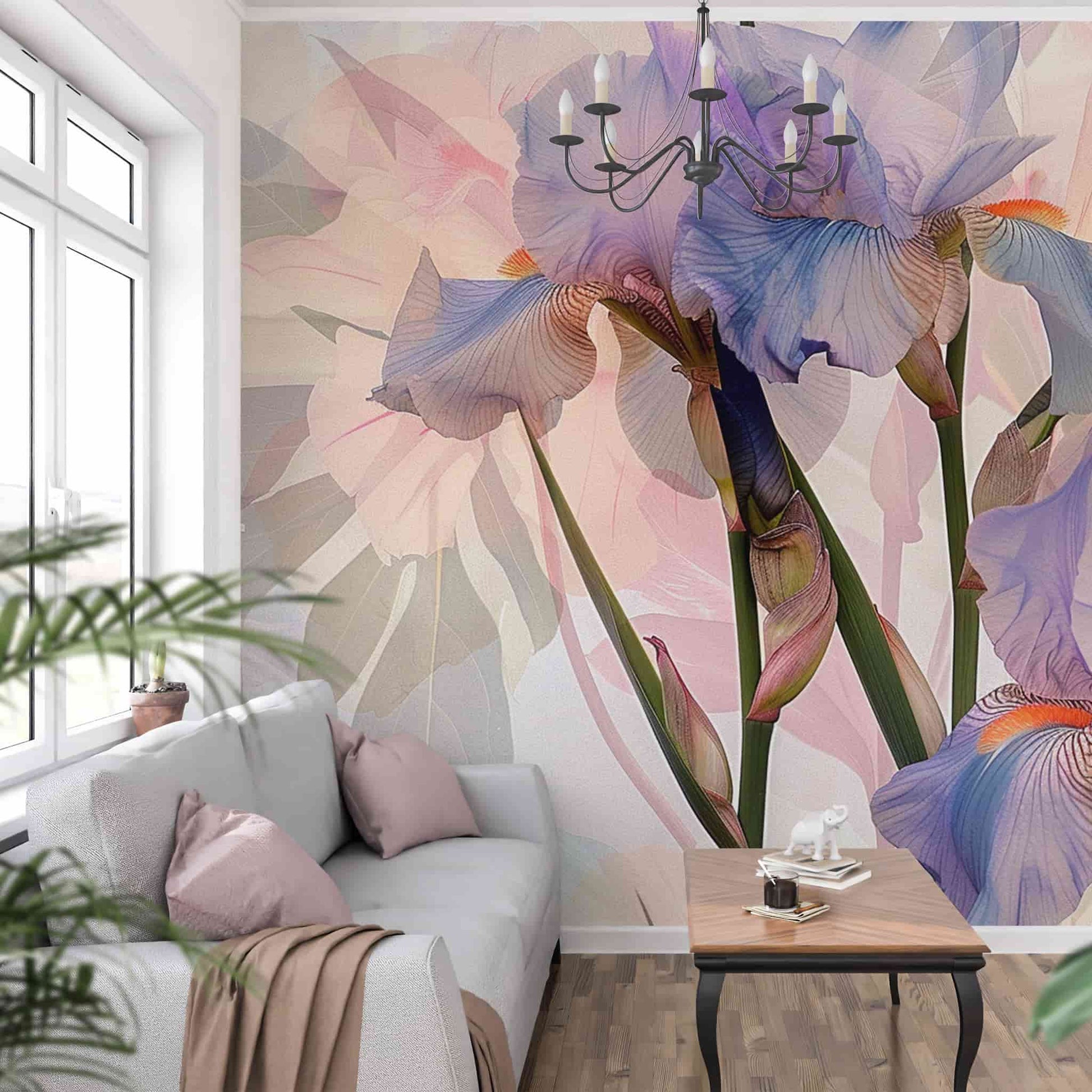 Soft Peony Wallpaper, Watercolor Floral Wall Mural for Bedrooms YF-04009