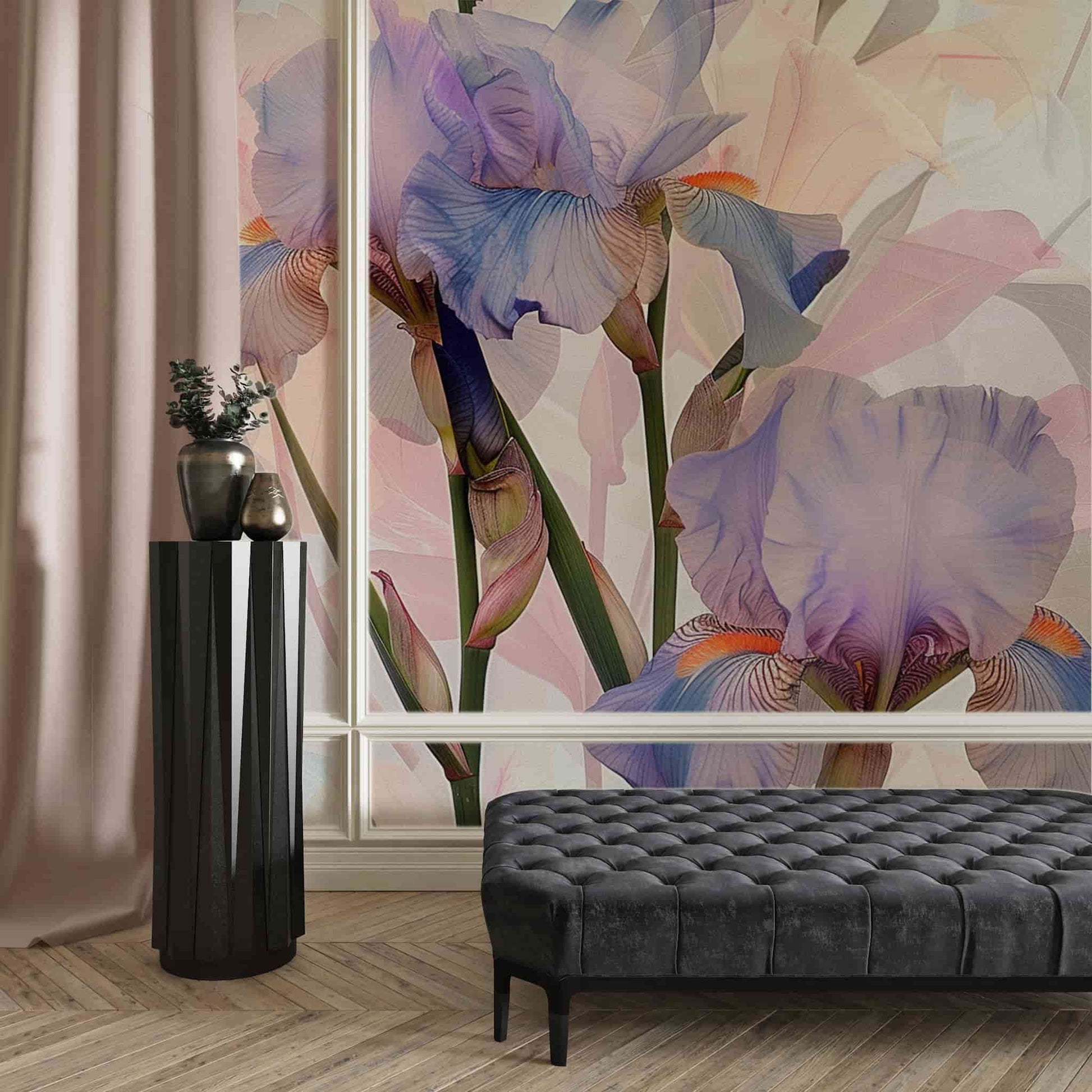 Soft Peony Wallpaper, Watercolor Floral Wall Mural for Bedrooms YF-04009