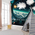 Spaceship View Wallpaper | Planets Wall Mural