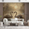 Swans on the Lake Landscape Wall Decal YH-05064