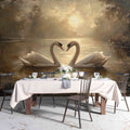 Swans on the Lake Landscape Wall Decal YH-05064