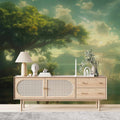 Tree Branch Wallpaper, Tropical Wallpaper, Scenic Lake Mural YD-04045