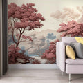 Tropical Jungle Wallpaper, Lush Landscape Mural YD-02403