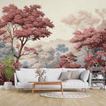 Tropical Jungle Wallpaper, Lush Landscape Mural YD-02403