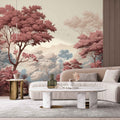 Tropical Jungle Wallpaper, Lush Landscape Mural YD-02403