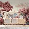 Tropical Jungle Wallpaper, Lush Landscape Mural YD-02403