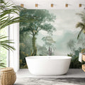 Tropical Wallpaper, Jungle Mural, Palm Trees Island Wall Decal YD-02562