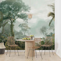 Tropical Wallpaper, Jungle Mural, Palm Trees Island Wall Decal YD-02562