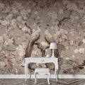 Two Peacock Wallpaper | Floral Chinoiserie Mural YF-02507 wallpaper peel and stick