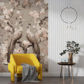 Two Peacock Wallpaper | Floral Chinoiserie Mural YF-02507