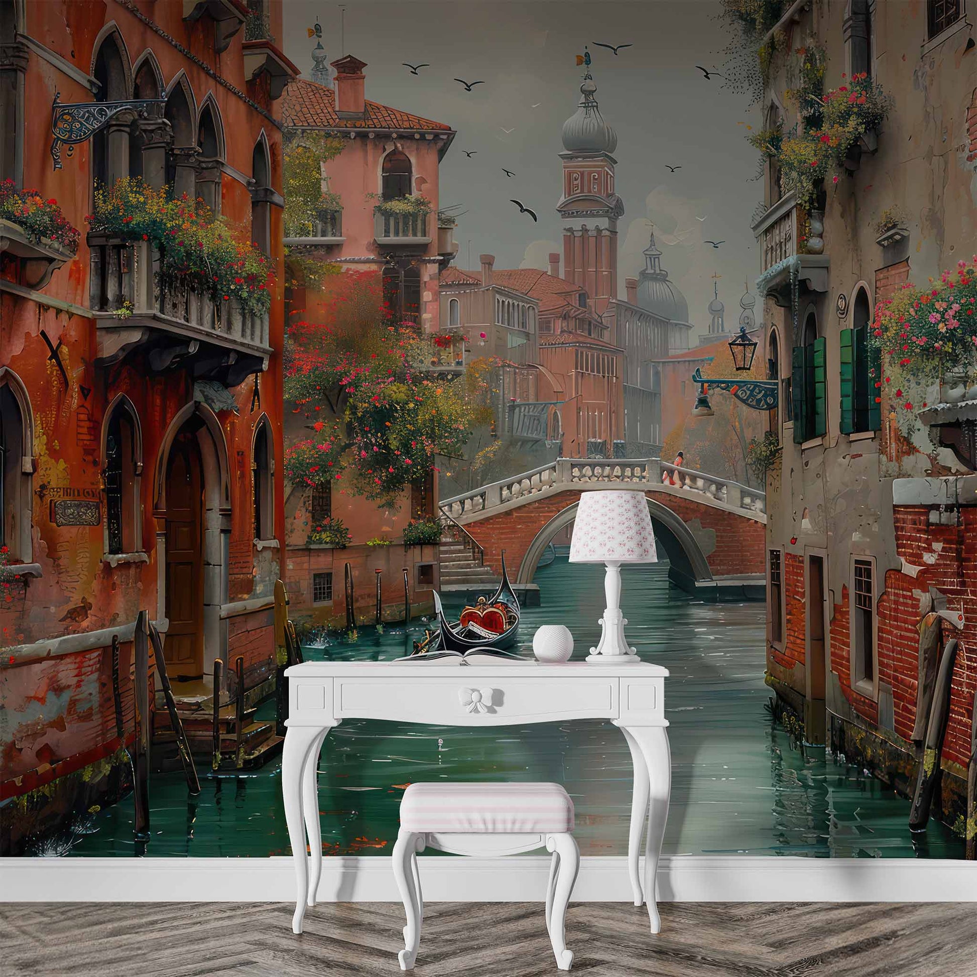 Venice Landscape Wallpaper | Vintage Scenery Mural YD-05043