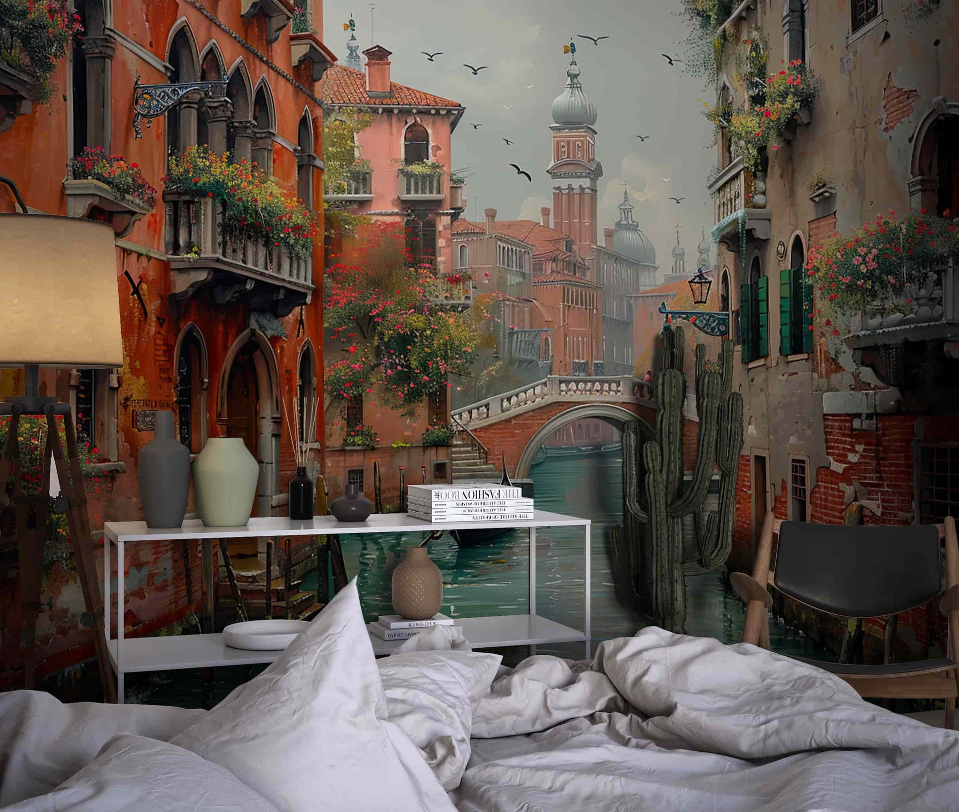 Venice Landscape Wallpaper | Vintage Scenery Mural YD-05043