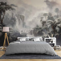 Vintage Forest and Mountain Wallpaper Rustic Nature Wall Art YD-02385