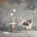 Vintage Gray Plaster Wallpaper, Luxury Stucco Wall Art YS-05086