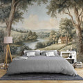 Vintage Landscape Wall Mural, Tree Scenic Wallpaper Art YD-05085