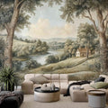 Vintage Landscape Wall Mural, Tree Scenic Wallpaper Art YD-05085