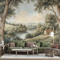 Vintage Landscape Wall Mural, Tree Scenic Wallpaper Art YD-05085