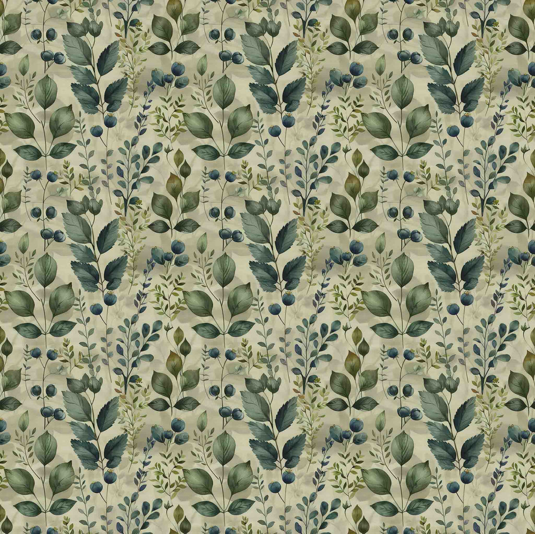 Vintage Leaf Pattern Wallpaper | Soft Green Botanical Wall Decor YF-30012