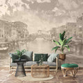 Vintage Rialto Bridge Landscape Wallpaper, Historical Landscape YD-05033