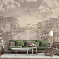 Vintage Rialto Bridge Landscape Wallpaper, Historical Landscape YD-05033