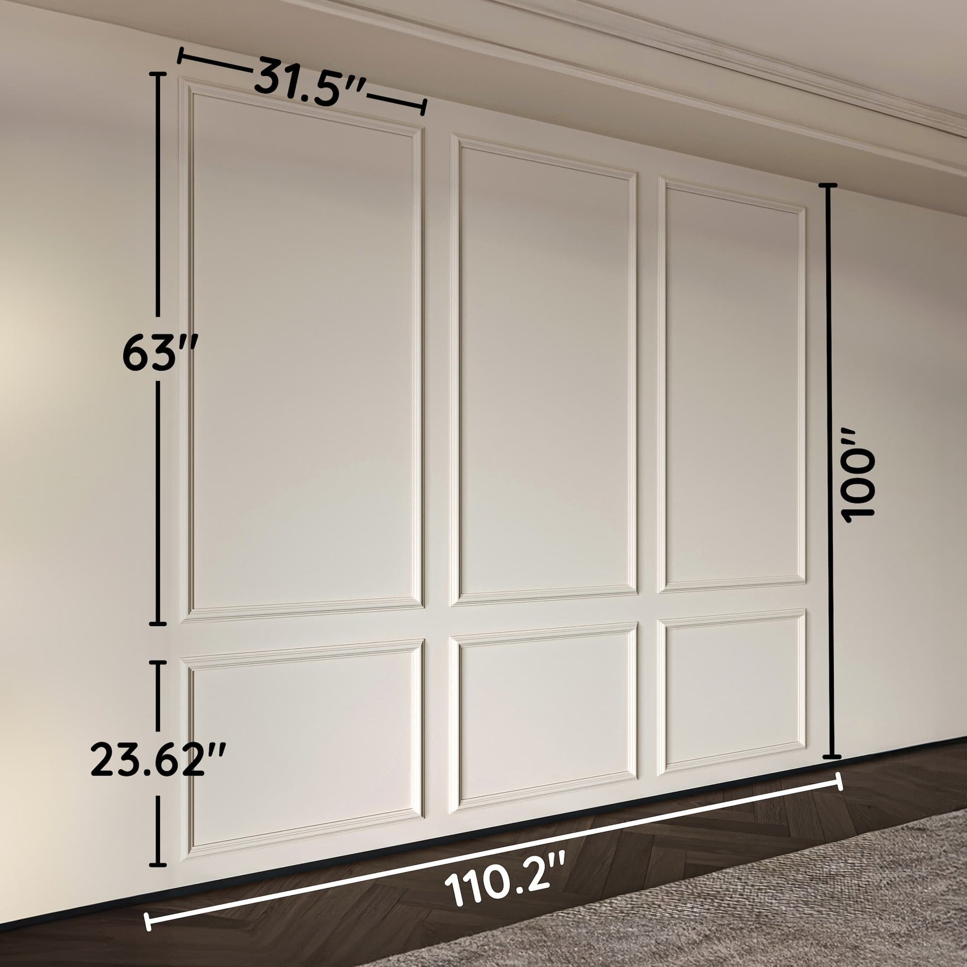 ‎Wall Molding Peel and Stick Panel, Precut Wall Trim Kit CST-01A