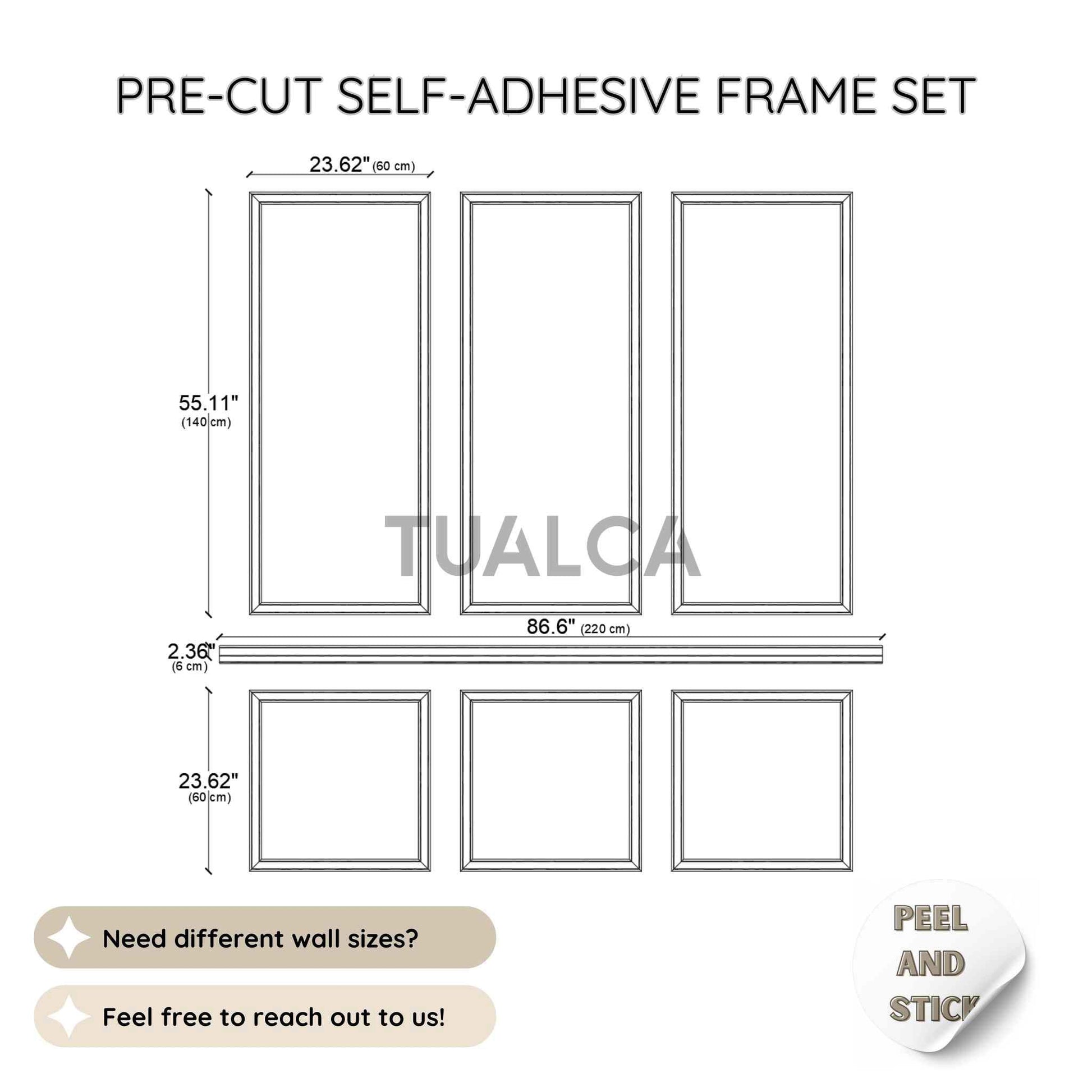 Wall Trim Set Pre-Cut Wall Moldings Kit CST-022
